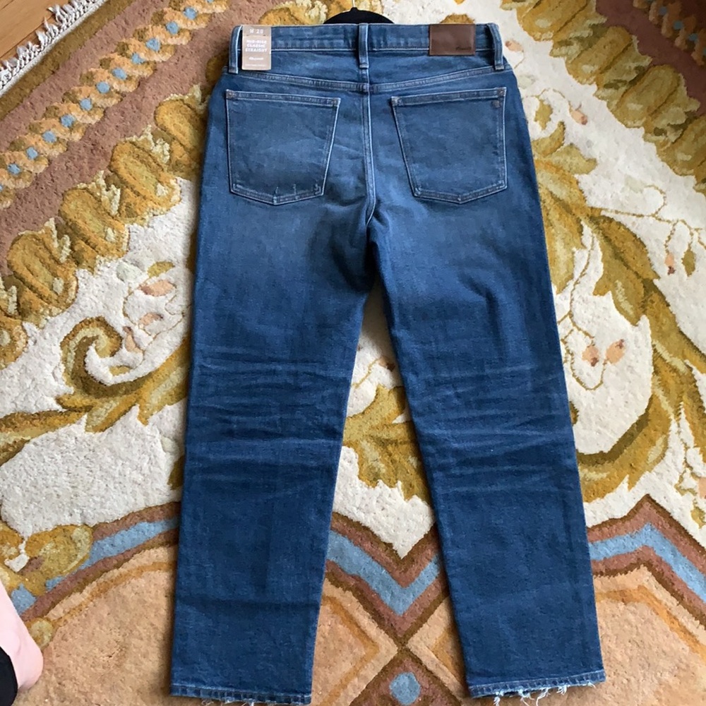 Madewell Denim Jeans Mid-Rise Classic Straight 28w - Picture 5 of 6